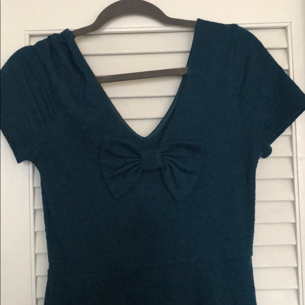 Alya teal skater dress